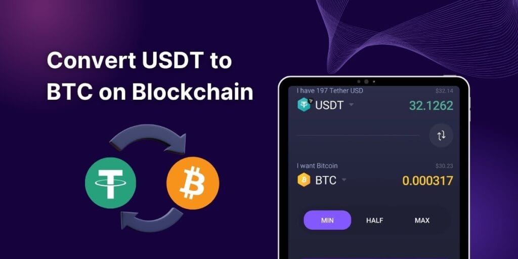 How to Convert USDT to BTC on Blockchain?